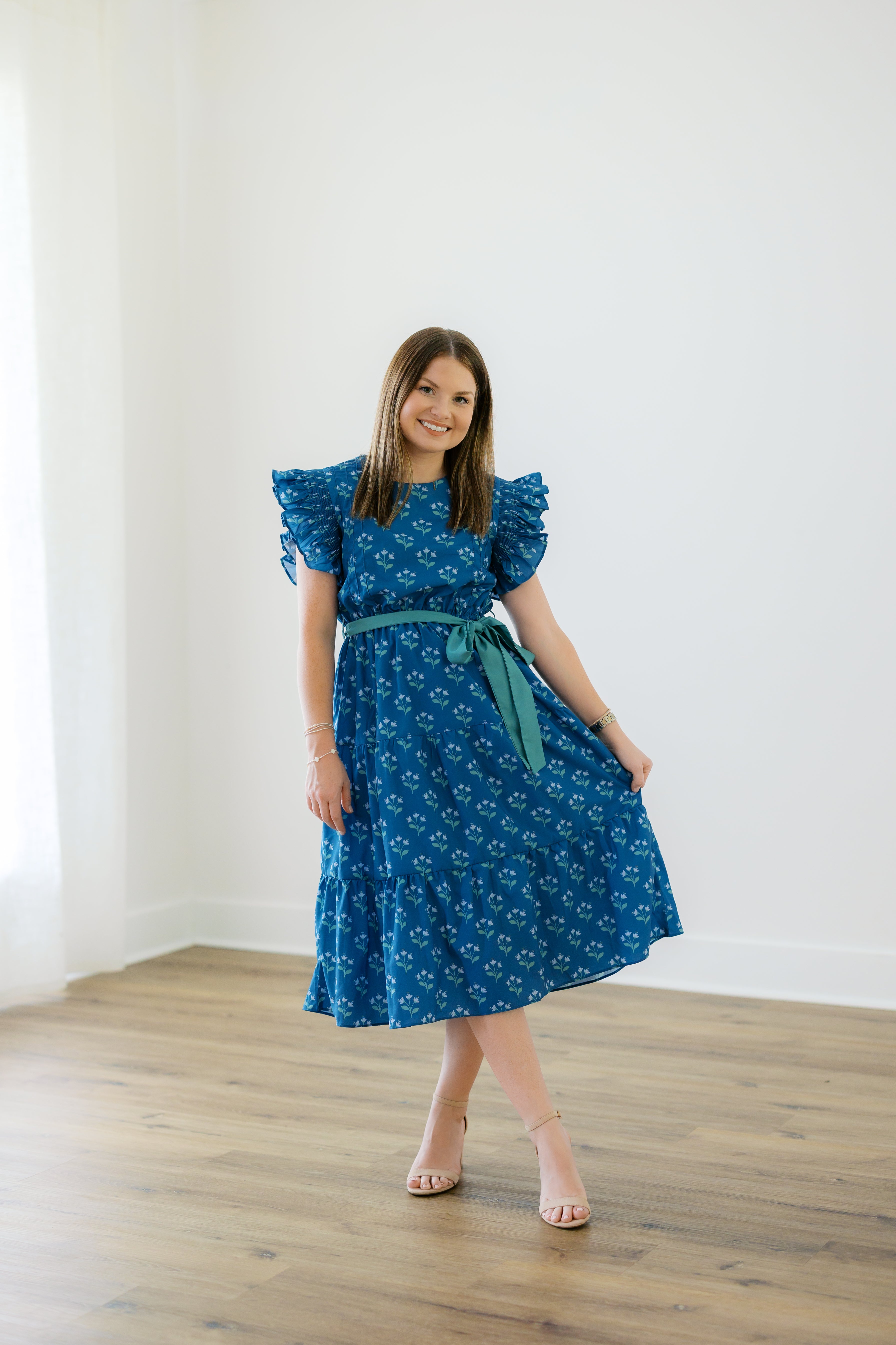 PRE ORDER Women’s Blue Willow Midi Dress | ETA to LBS: SEPTEMBER