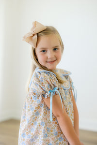 PRE ORDER Girls Petal Collar Autumn Blues Skirted Bubble | ETA to LBS: SEPTEMBER