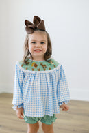 PRE ORDER Girls Smocked Little Sportsman Bloomer Set | ETA to LBS: SEPTEMBER