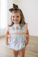 PRE ORDER Girls French Knot Toile Pumpkin Bubble | ETA to LBS: SEPTEMBER