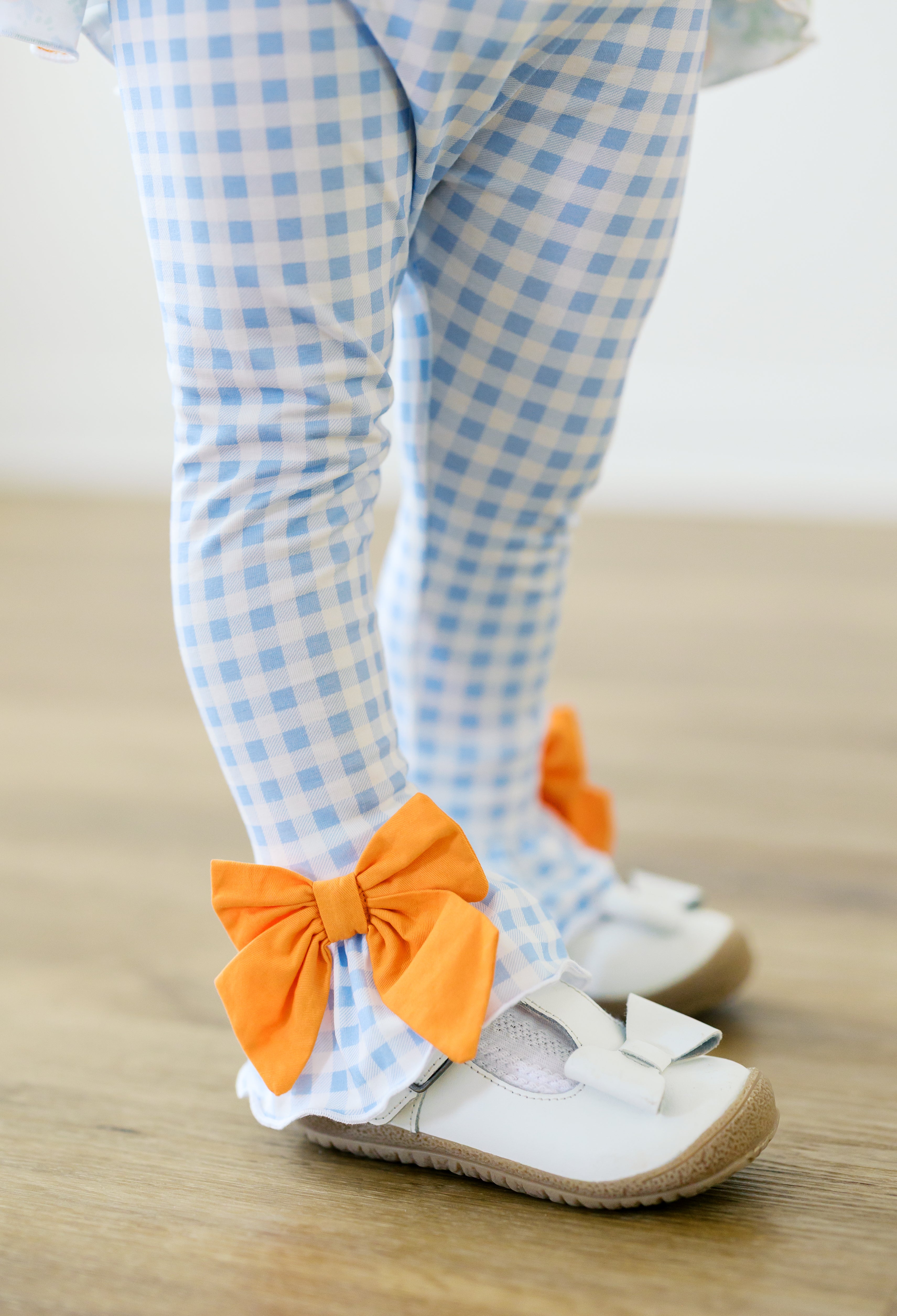 Girls Smocked Blooming Pumpkins Ruffle Legging Set