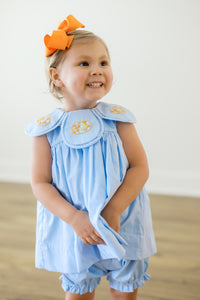 PRE ORDER Girls Embroidered Floral Pumpkins Bloomer Set & Dress | ETA to LBS: SEPTEMBER