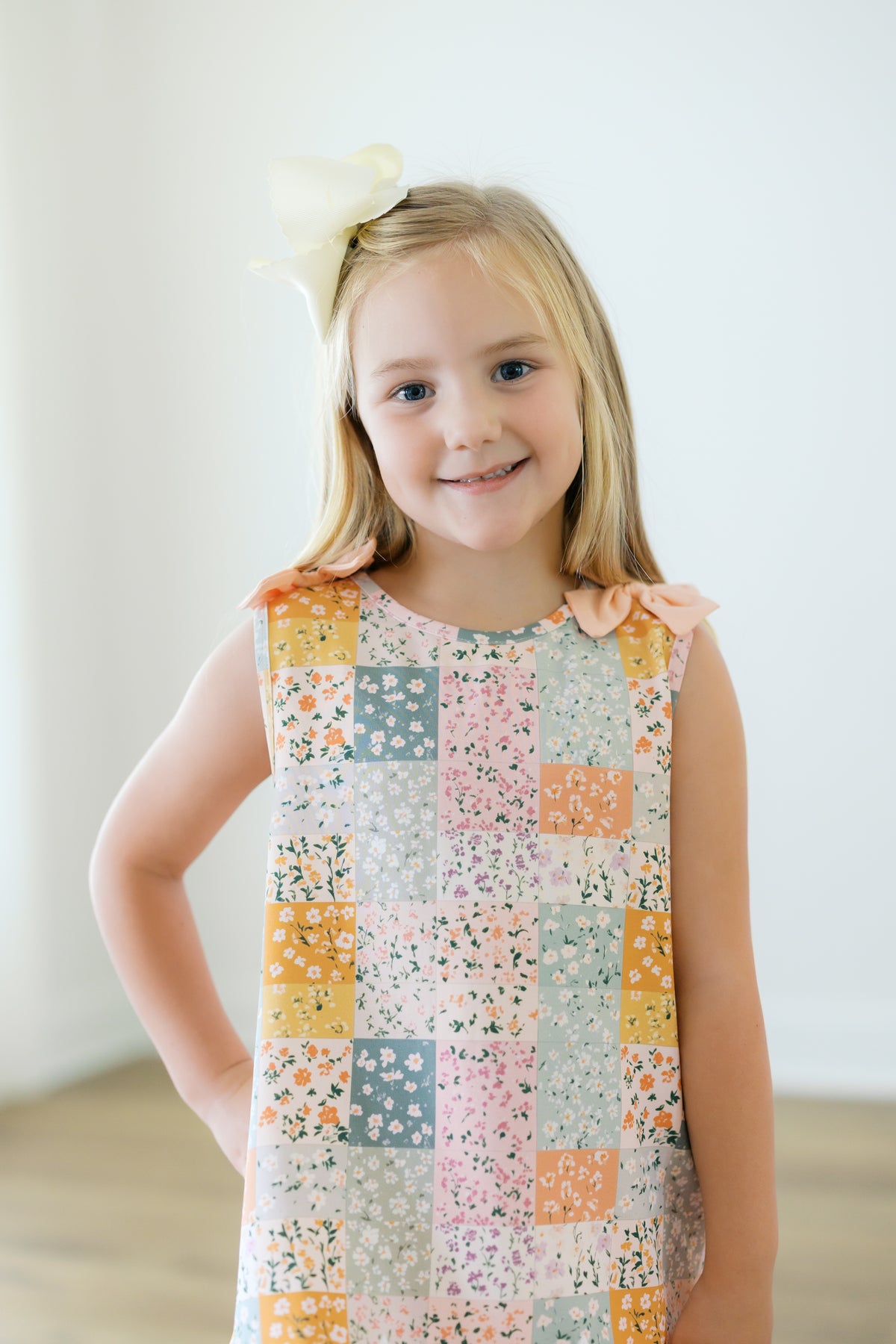 Girls Fall Patchwork Short Set