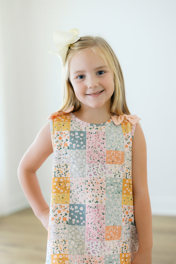 Girls Fall Patchwork Bloomer Set