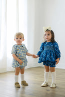 PRE ORDER Boys Blue Willow Plaid Bubble | ETA to LBS: SEPTEMBER