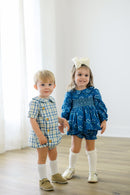 PRE ORDER Girls Blue Willow Bloomer Set & Dress | ETA to LBS: SEPTEMBER
