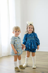 PRE ORDER Girls Blue Willow Bloomer Set & Dress | ETA to LBS: SEPTEMBER