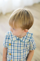 PRE ORDER Boys Blue Willow Plaid Bubble | ETA to LBS: SEPTEMBER