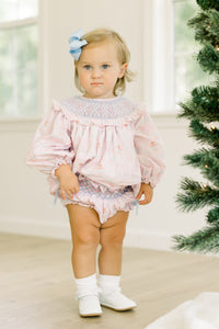 PRE ORDER Girls Smocked Gingerbread Wonderland Bloomer Set & Dress | ETA to LBS: OCTOBER