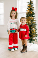 PRE ORDER Boys Smocked Here Comes Santa Claus Bubble | ETA to LBS: OCTOBER
