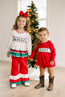 PRE ORDER Boys Smocked Here Comes Santa Claus Bubble | ETA to LBS: OCTOBER