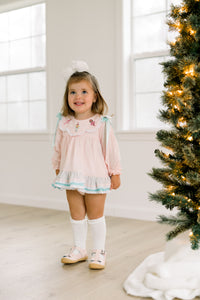 PRE ORDER Girls Hand Embroidered Sugar Plum Dreams Bloomer Set & Dress | ETA to LBS: OCTOBER