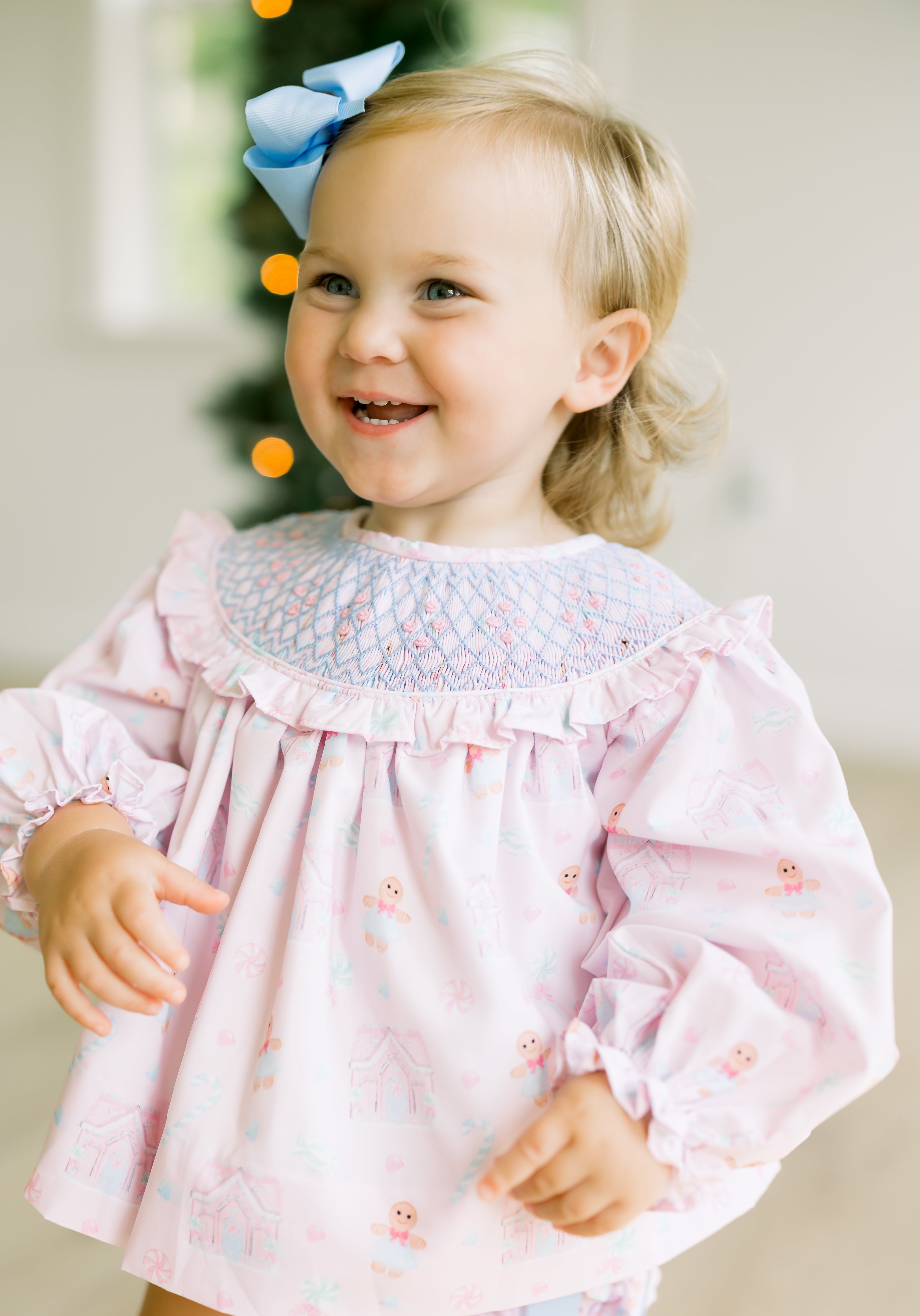 PRE ORDER Girls Smocked Gingerbread Wonderland Bubble | ETA to LBS: OCTOBER