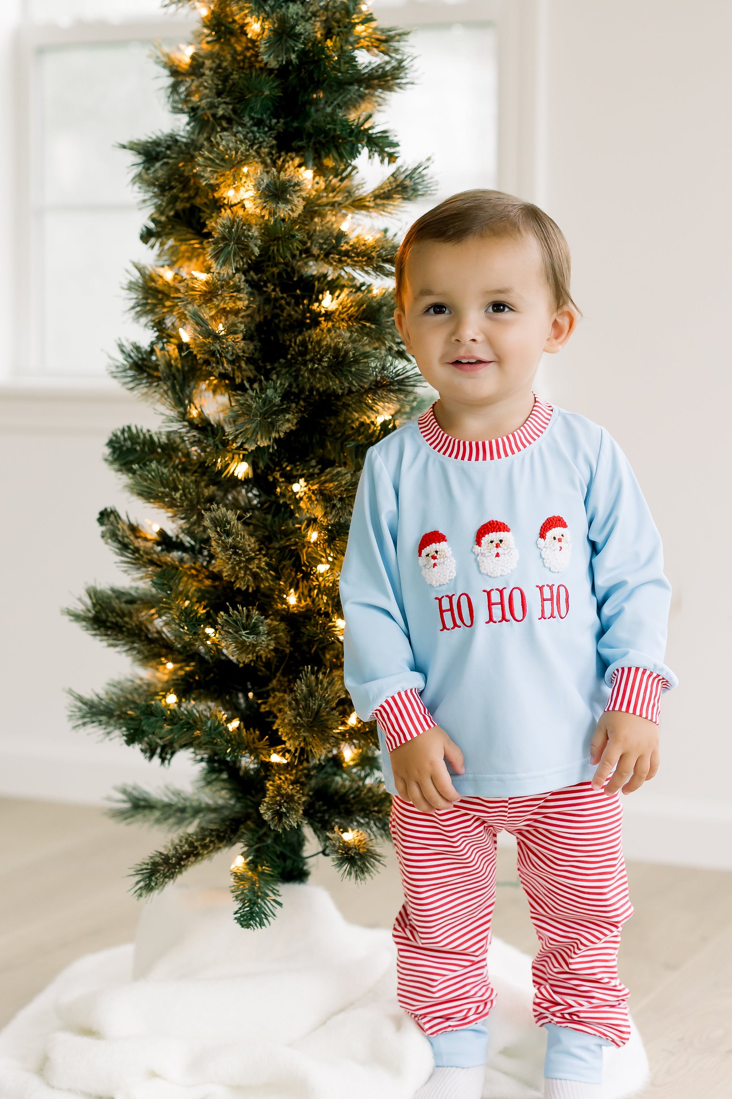 PRE ORDER Boys French Knot Santa Jogger Set | ETA to LBS: OCTOBER