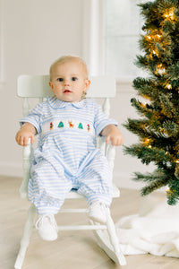 PRE ORDER Boys Smocked Christmas In The Woods Longall | ETA to LBS: OCTOBER