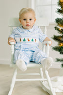 PRE ORDER Boys Smocked Christmas In The Woods Longall | ETA to LBS: OCTOBER