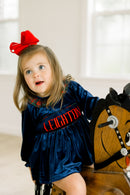 PRE ORDER Girls Custom Smock Velvet Plaid Tidings Bloomer Set & Dress | ETA to LBS: OCTOBER