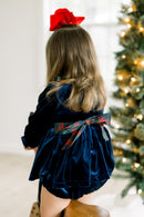 PRE ORDER Girls Custom Smock Velvet Plaid Tidings Bloomer Set & Dress | ETA to LBS: OCTOBER