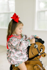 PRE ORDER Girls Smocked Christmas Garland Bubble | ETA to LBS: OCTOBER