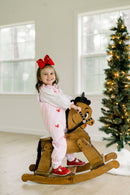 PRE ORDER Girls Candy Cane Lane Long Romper | ETA to LBS: OCTOBER