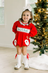 PRE ORDER Girls Custom Smock Light Skin Santa Pocket Bubble | ETA to LBS: OCTOBER