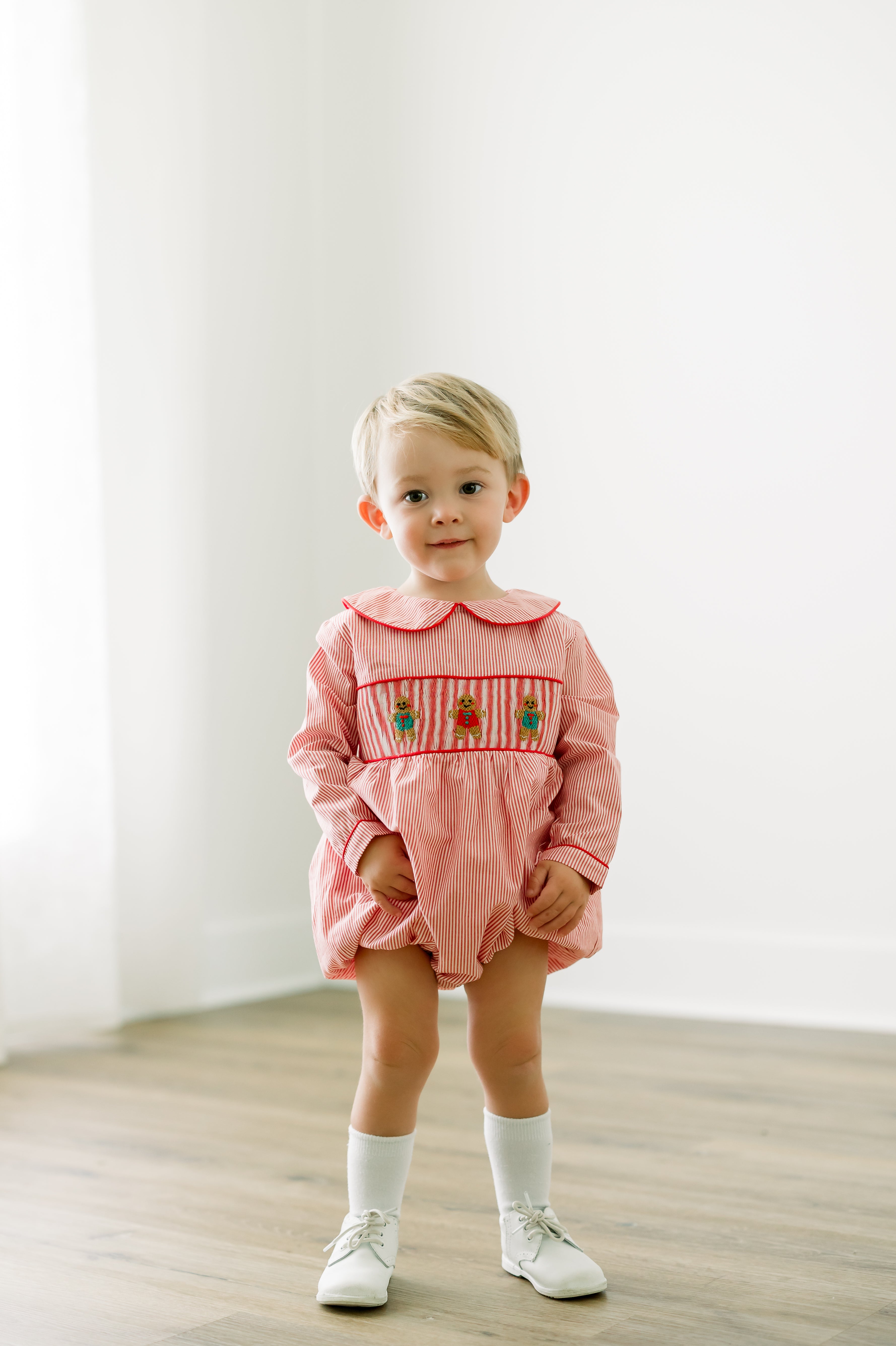 PRE ORDER Boys Smocked Vintage Gingerbreads Bubble | ETA to LBS: OCTOBER