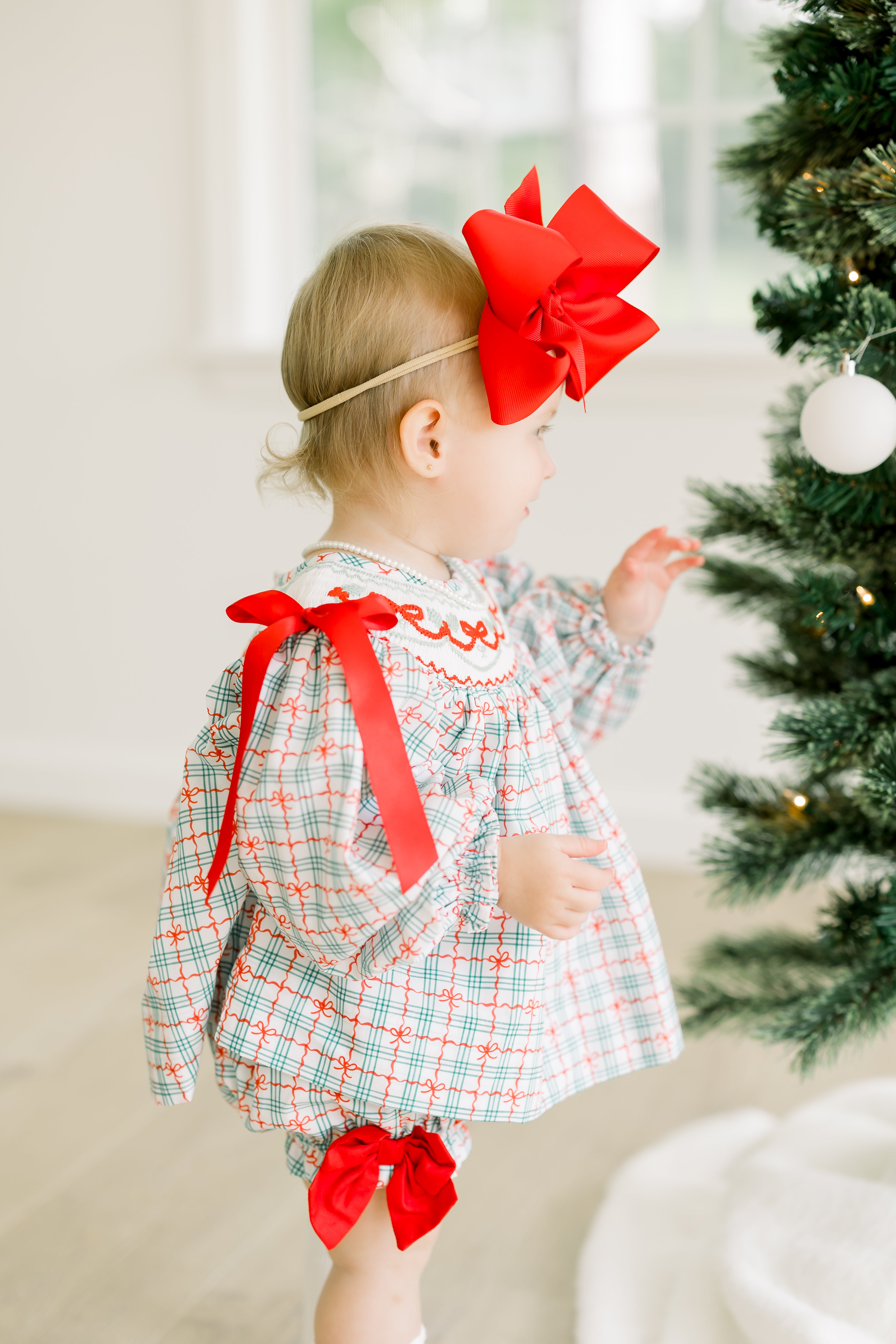 PRE ORDER Girls Smocked Wrapped with a Bow Bloomer Set & Dress | ETA to LBS: OCTOBER
