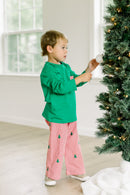 PRE ORDER Boys Embroidered Christmas Tree Pant Set | ETA to LBS: OCTOBER