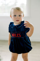 PRE ORDER Boys Custom Smock Velvet Tartan Tidings Bubble | ETA to LBS: OCTOBER