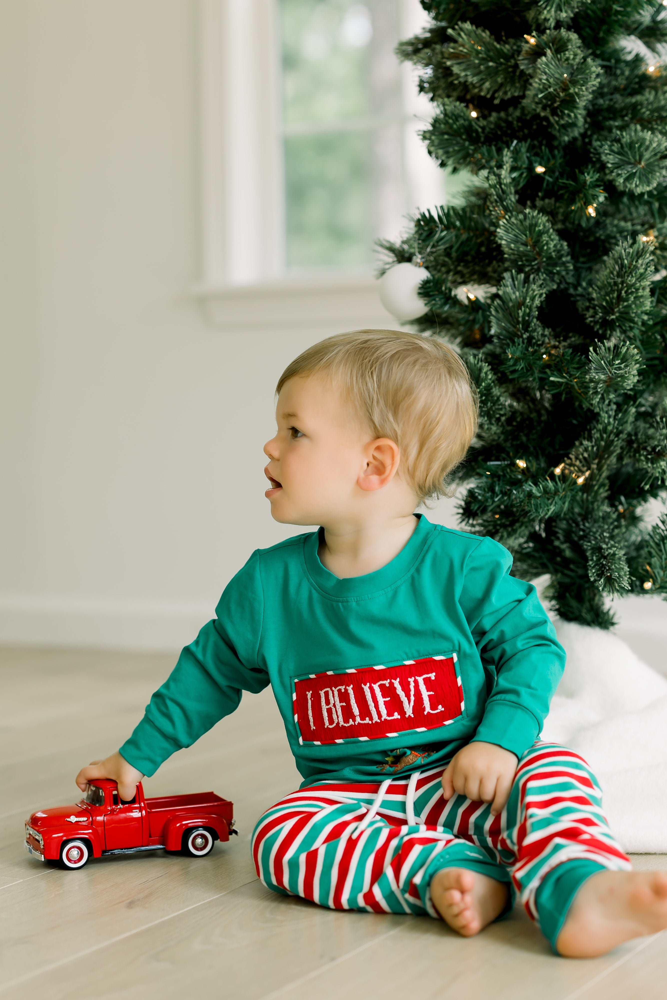 PRE ORDER Boys Smocked I Believe Jogger Set | ETA to LBS: OCTOBER