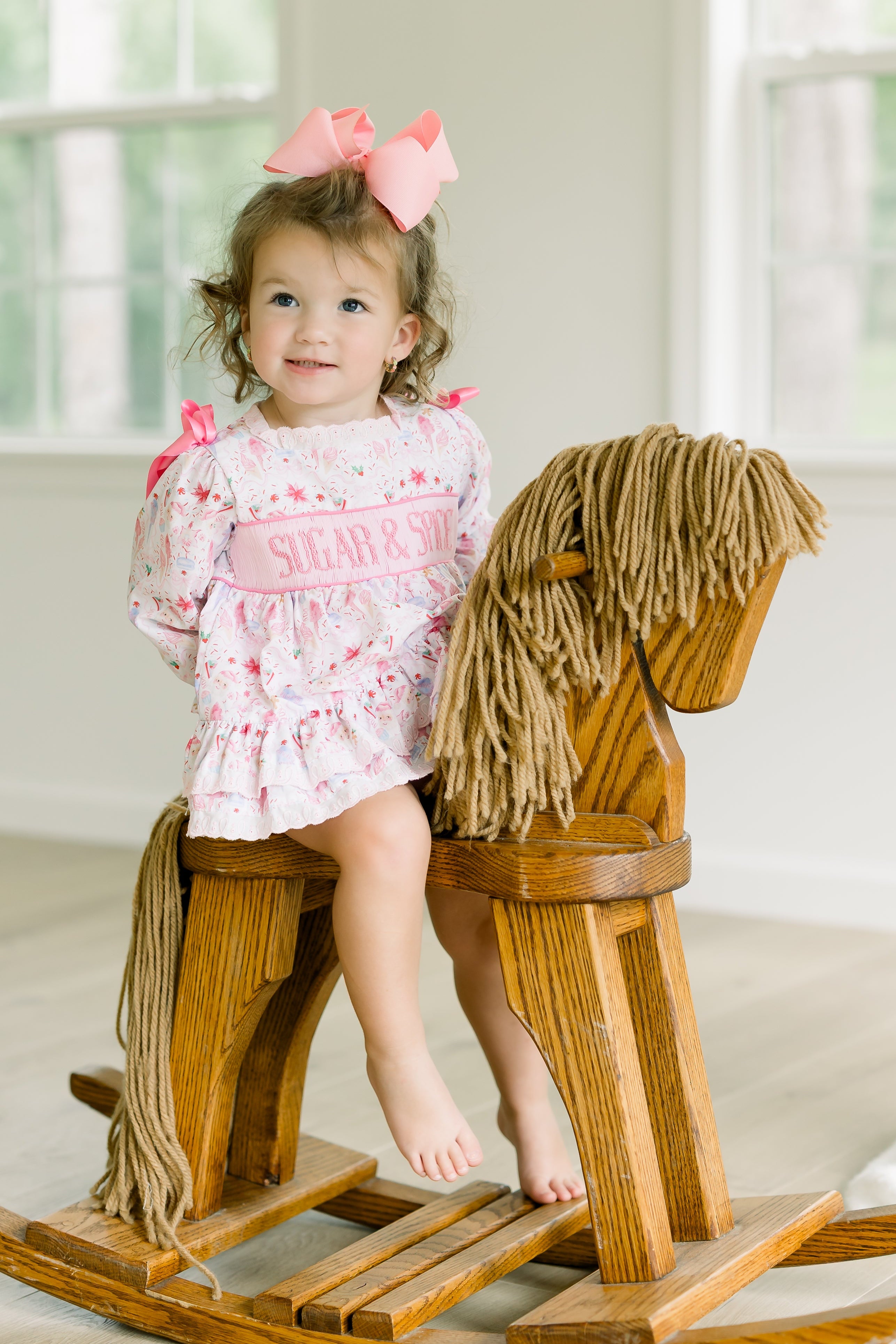 PRE ORDER Girls Custom Smock Candyland Christmas Skirted Bubble | ETA to LBS: OCTOBER