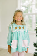 PRE ORDER Girls French Knot Mint Gingerbreads Ruffle Pant Set | ETA to LBS: OCTOBER