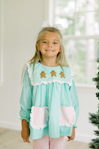 PRE ORDER Girls French Knot Mint Gingerbreads Ruffle Pant Set | ETA to LBS: OCTOBER
