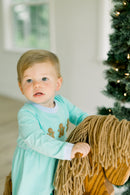 PRE ORDER Boys French Knot Mint Gingerbreads Long Romper | ETA to LBS: OCTOBER