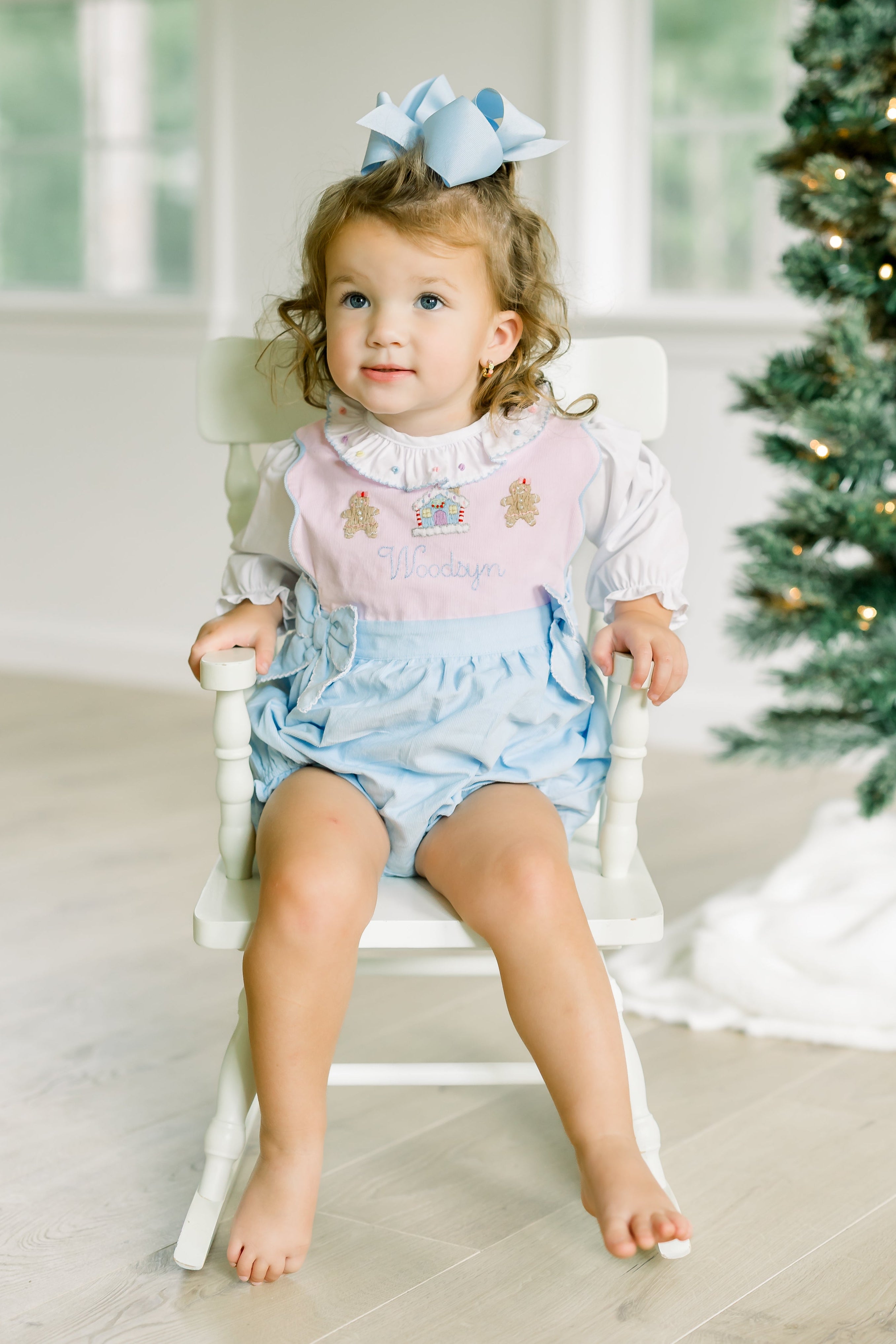 PRE ORDER Girls Hand Embroidered Gingerbread Lane Bubble | ETA to LBS: OCTOBER