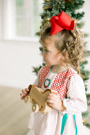 PRE ORDER Girls Smocked Christmas Wreath Heirloom Bubble | ETA to LBS: OCTOBER