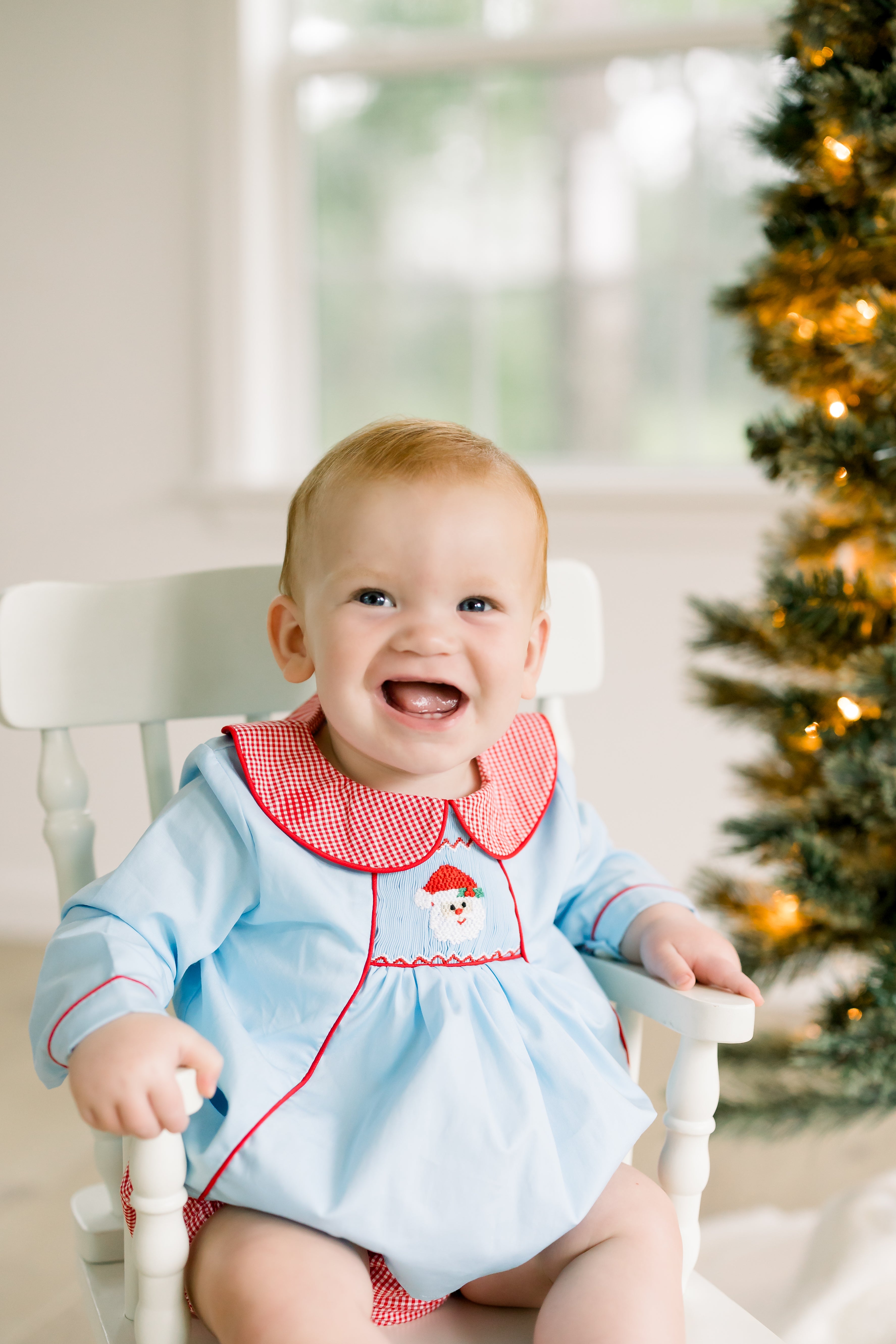 PRE ORDER Boys Smocked Blue Christmas Diaper Set | ETA to LBS: OCTOBER