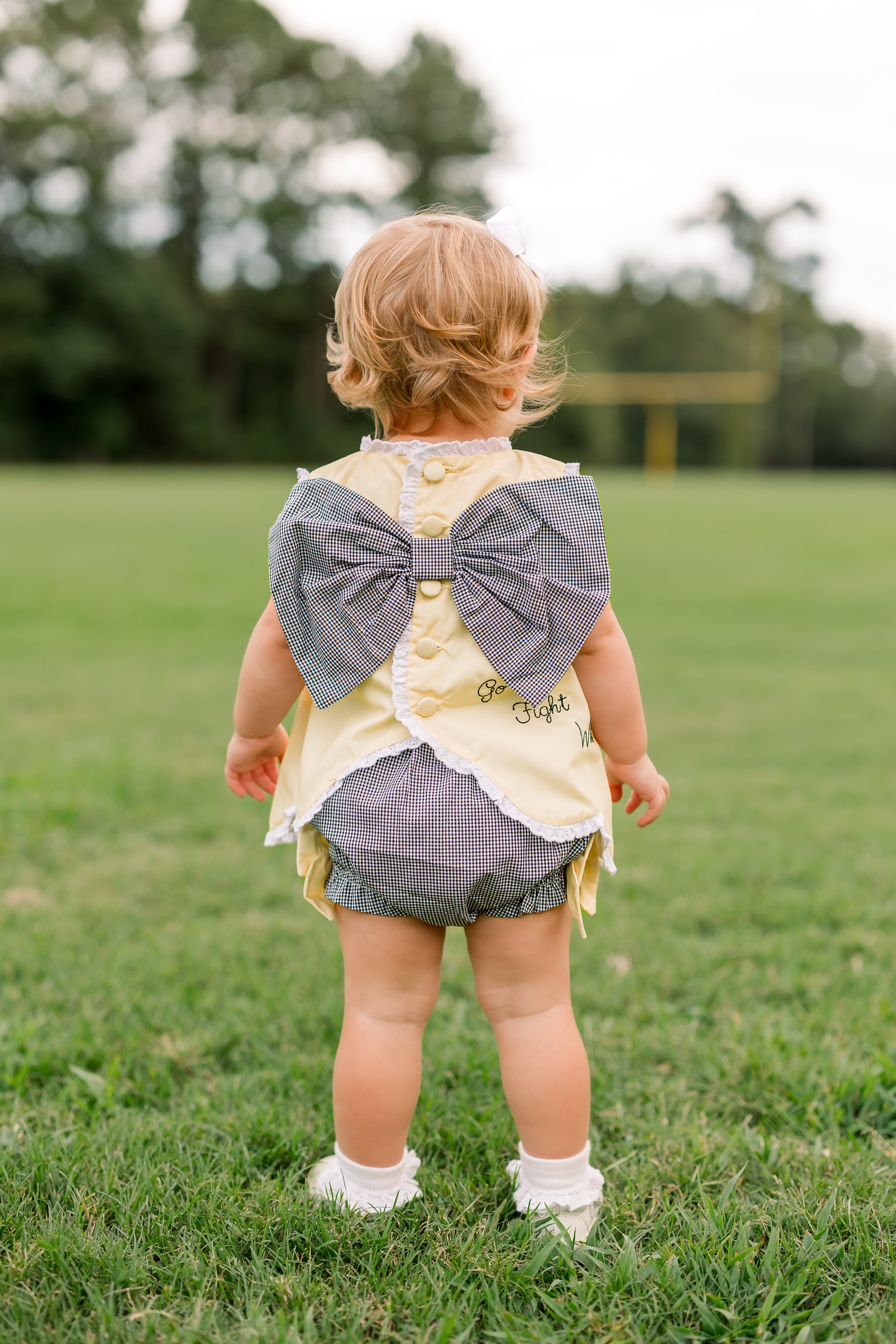 Girls French Knot Go, Fight, Win Bloomer Set