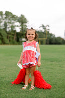 Girls Smocked Game Day Classics Bubble Bloomer Short Set