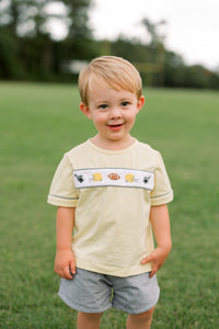 Boys Embroidered Team Spirit Short Set