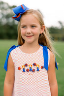 Girls Embroidered Cheerleaders Ruffle Short Set