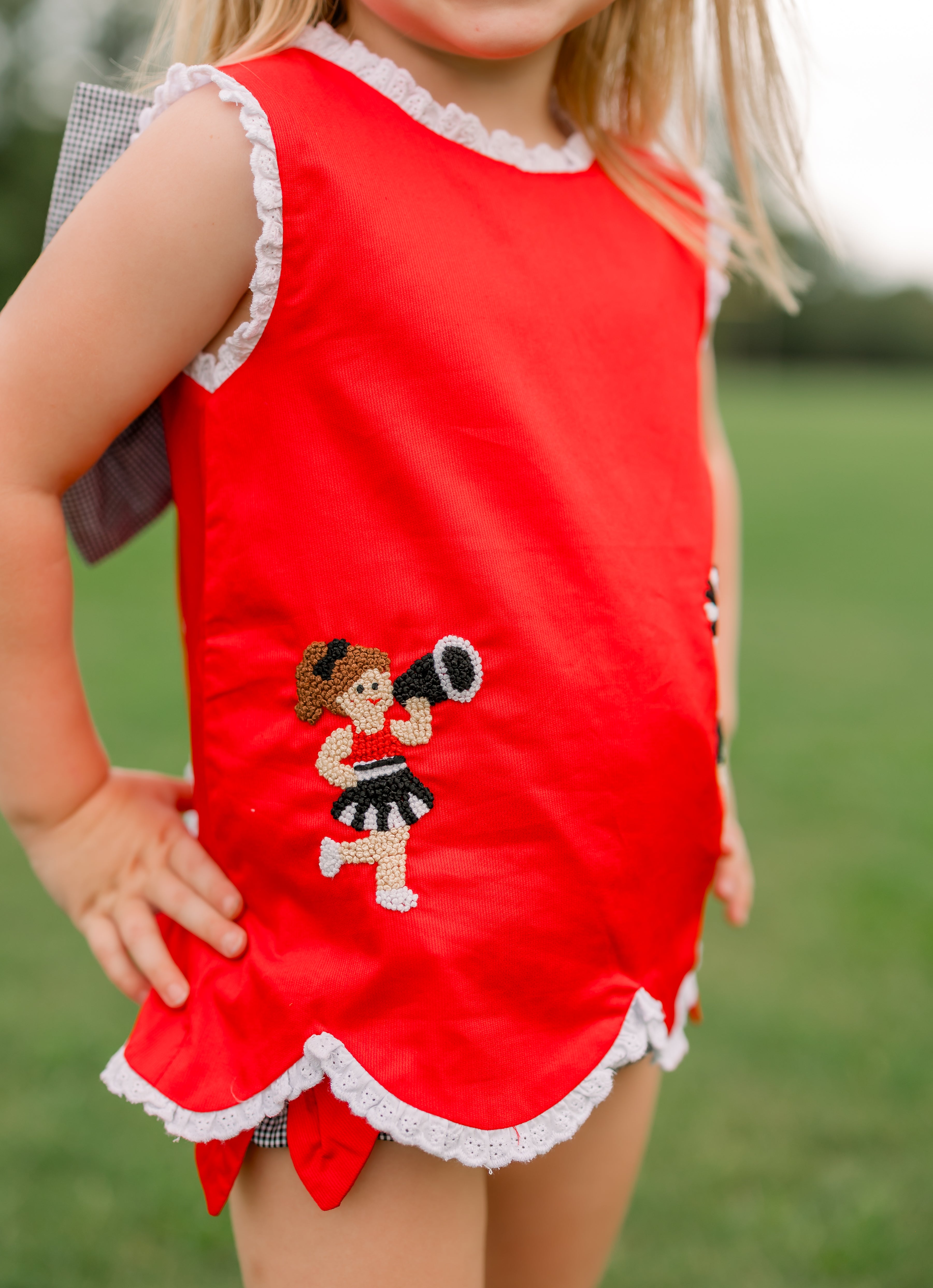 Girls French Knot Go, Fight, Win Bloomer Set