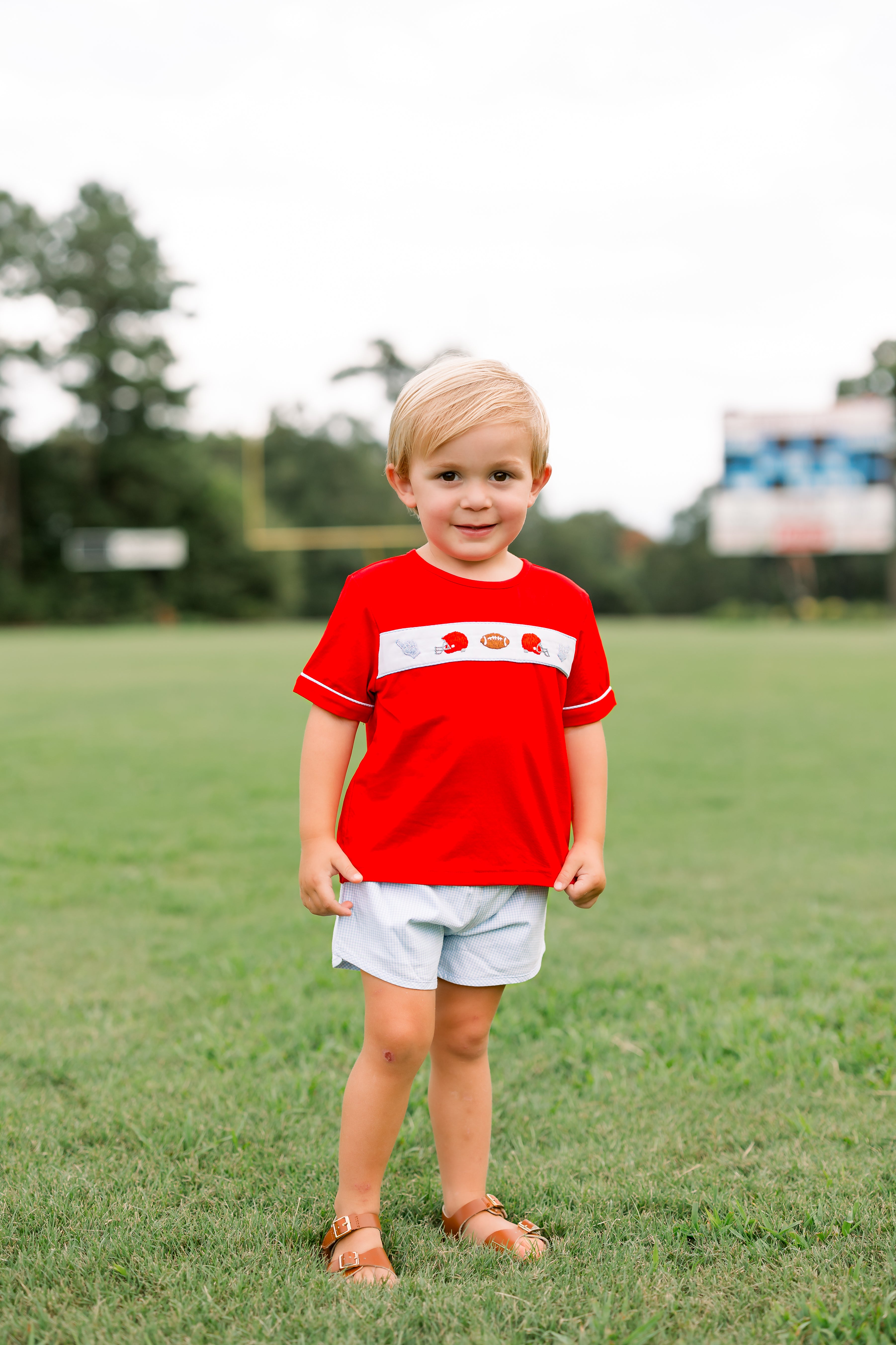 Boys Embroidered Team Spirit Short Set