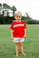 Boys Embroidered Team Spirit Short Set