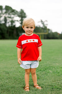 Boys Embroidered Team Spirit Short Set