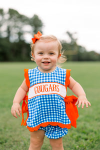 Girls Smocked Game Day Classics Bubble Bloomer Short Set
