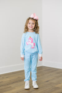PRE ORDER Girls Floral Unicorn Jogger Set | ETA to LBS: DECEMBER
