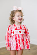 PRE ORDER Girls Smocked & Beaded Valentine Cutie Bloomer Set | ETA to LBS: DECEMBER