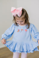 PRE ORDER Girls French Knot Little Buckaroos Long Romper | ETA to LBS: DECEMBER