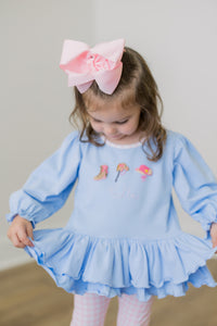 PRE ORDER Girls French Knot Little Buckaroos Long Romper | ETA to LBS: DECEMBER